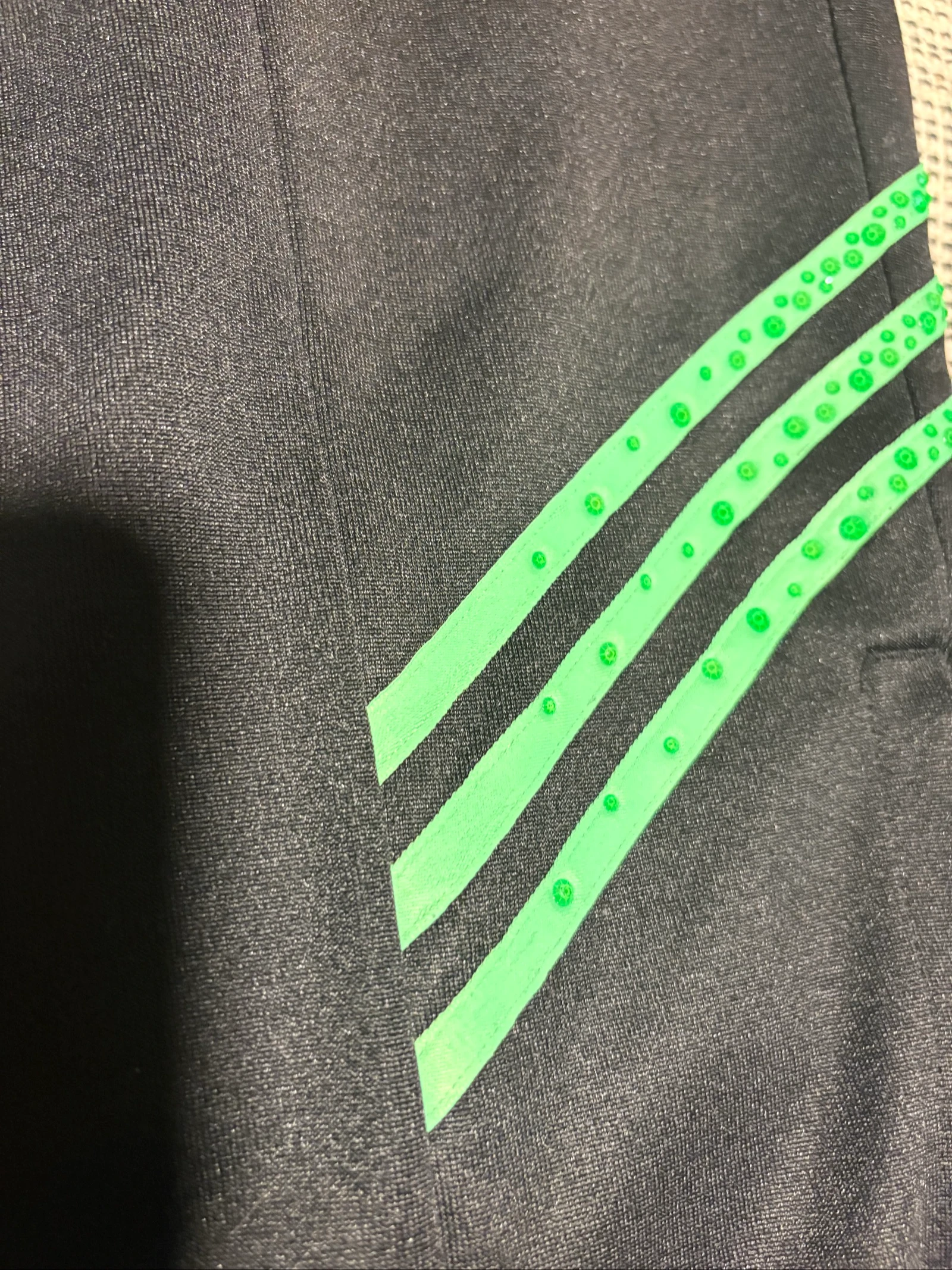 adidas originals x swarovski track pant 2xl black green crystal rhinestone joggers – photo 6